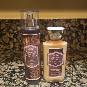 Bath & Body Works Whipped  Honey & Vanilla Fragrance Bundle
